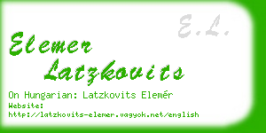 elemer latzkovits business card